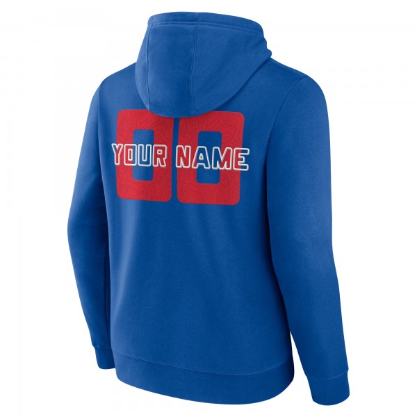 Detroit Pistons Blue Stellar Personalized Name & Number Pullover Hoodie