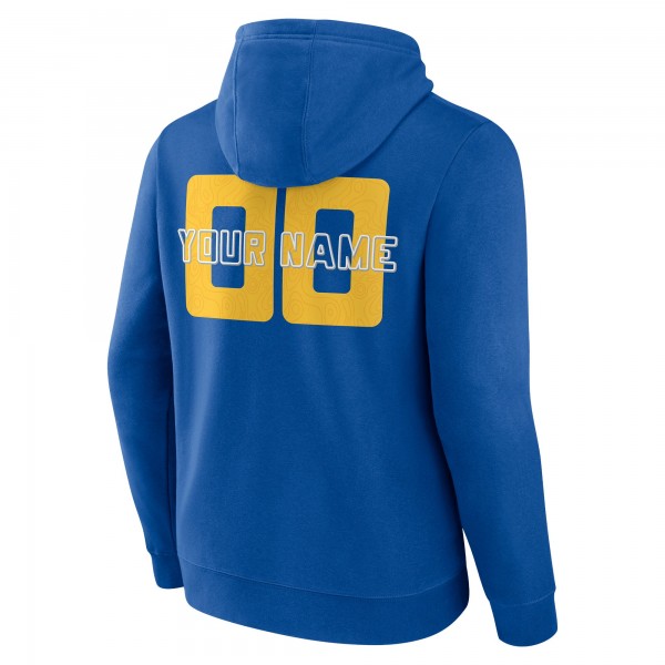 Golden State Warriors Royal Stellar Personalized Name & Number Pullover Hoodie