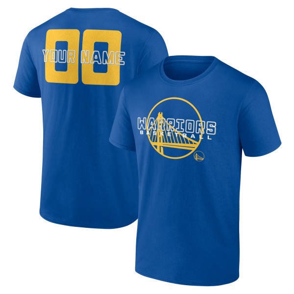 Golden State Warriors Royal Stellar Personalized Name & Number T-Shirt