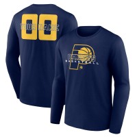 Indiana Pacers Navy Stellar Personalized Name & Number Long Sleeve T-Shirt