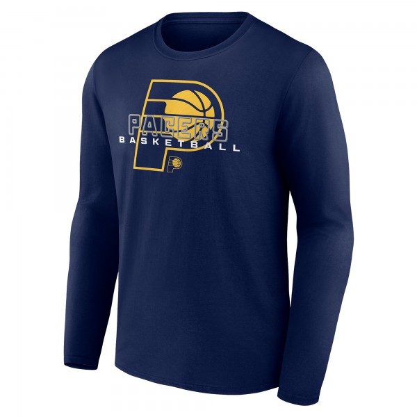 Indiana Pacers Navy Stellar Personalized Name & Number Long Sleeve T-Shirt