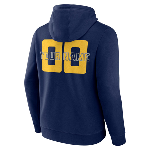 Indiana Pacers Navy Stellar Personalized Name & Number Pullover Hoodie