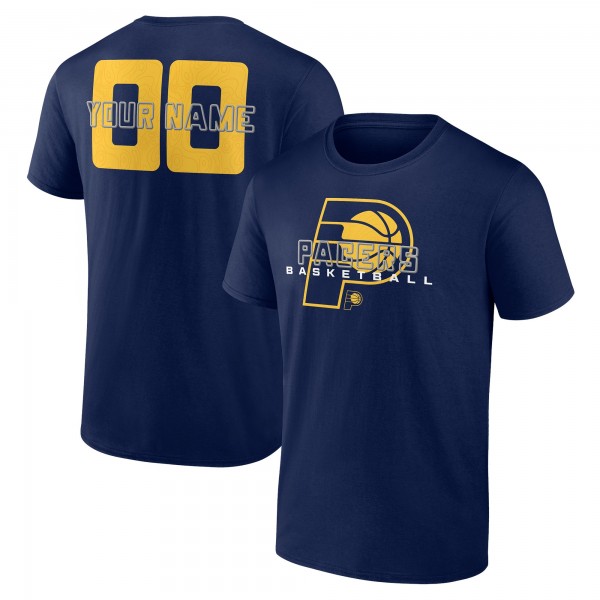 Indiana Pacers Navy Stellar Personalized Name & Number T-Shirt