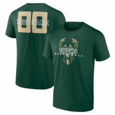 Milwaukee Bucks Hunter Green Stellar Personalized Name & Number T-Shirt