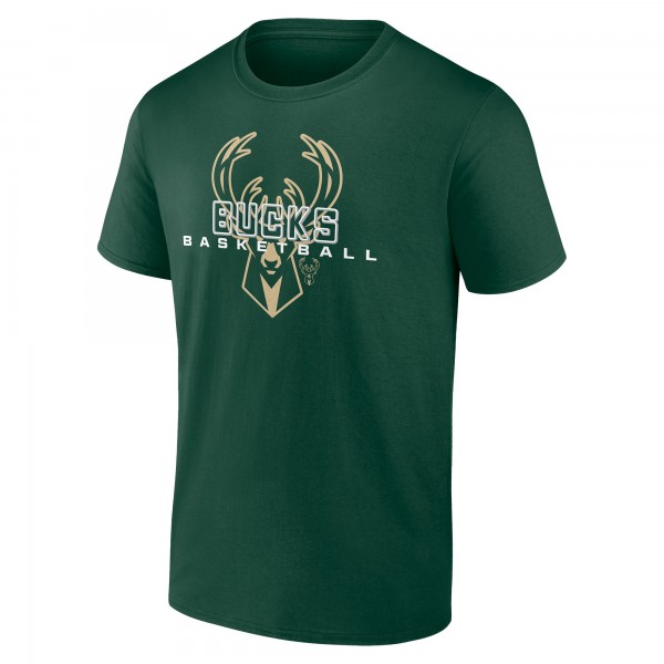 Milwaukee Bucks Hunter Green Stellar Personalized Name & Number T-Shirt