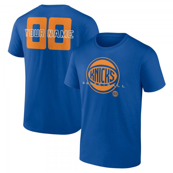 New York Knicks Blue Stellar Personalized Name & Number T-Shirt