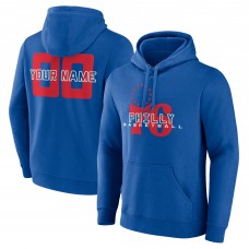 Philadelphia 76ers Royal Stellar Personalized Name & Number Pullover Hoodie