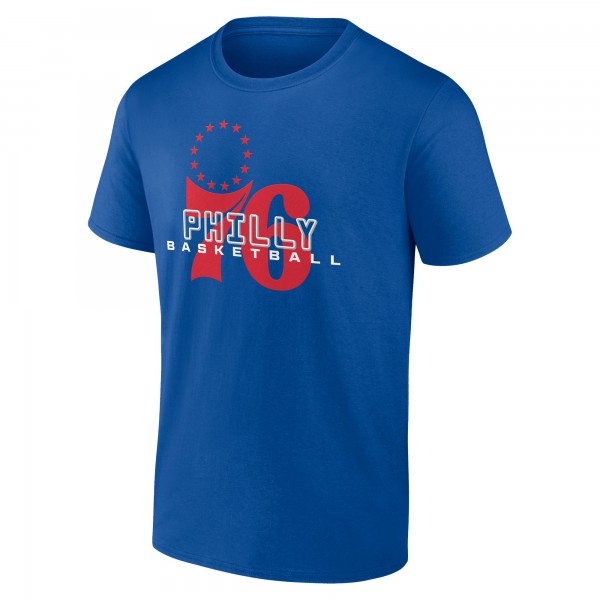 Philadelphia 76ers Royal Stellar Personalized Name & Number T-Shirt