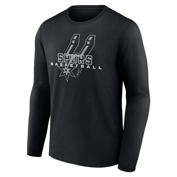 Именная футболка с длинным рукавом San Antonio Spurs Black Stellar Name & Number