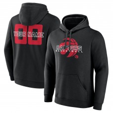Toronto Raptors Black Stellar Personalized Name & Number Pullover Hoodie