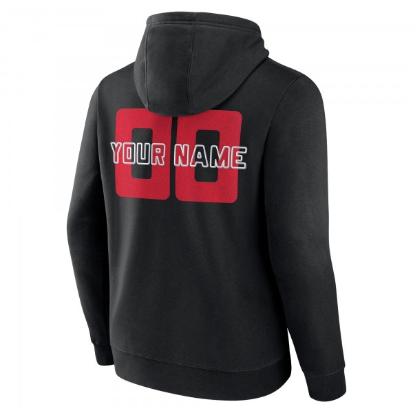 Toronto Raptors Black Stellar Personalized Name & Number Pullover Hoodie