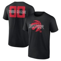 Toronto Raptors Black Stellar Personalized Name & Number T-Shirt