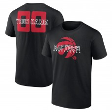 Toronto Raptors Black Stellar Personalized Name & Number T-Shirt