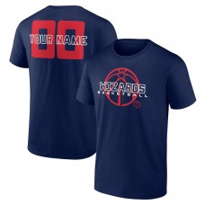 Washington Wizards Navy Stellar Personalized Name & Number T-Shirt