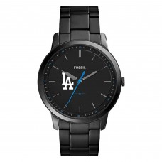 Los Angeles Dodgers Fossil Black Minimalist Stainless Steel Watch