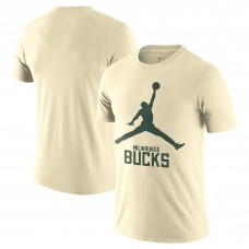 Футболка Milwaukee Bucks Nike Essential Jumpman - Cream