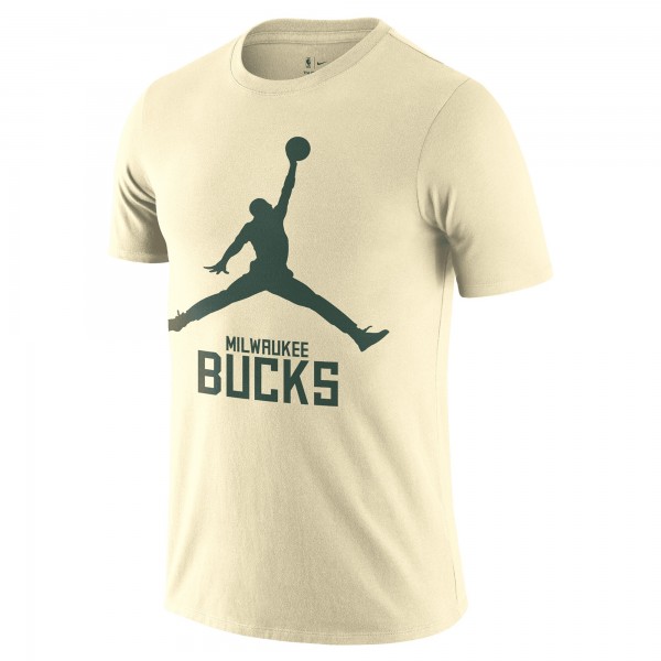 Футболка Milwaukee Bucks Nike Essential Jumpman - Cream