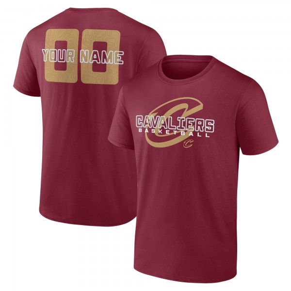 Cleveland Cavaliers Wine Stellar Personalized Name & Number T-Shirt