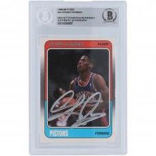 Dennis Rodman Detroit Pistons Autographed 1988-89 Fleer Series 1 #43 Beckett Fanatics Witnessed Authenticated Rookie Card