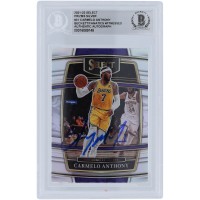 Carmelo Anthony Los Angeles Lakers Autographed 2021-22 Panini Select Prizm Silver #31 Beckett Fanatics Witnessed Authenticated Card