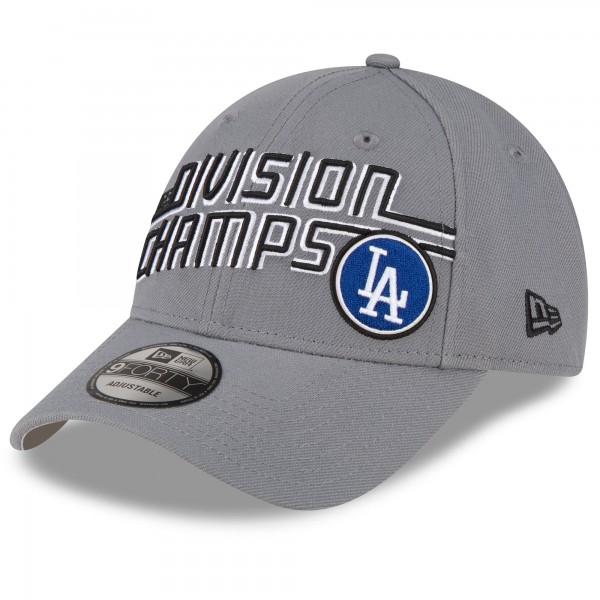 Бейсболка Los Angeles Dodgers New Era 2023 NL West Division Champions Locker Room 9FORTY - Gray