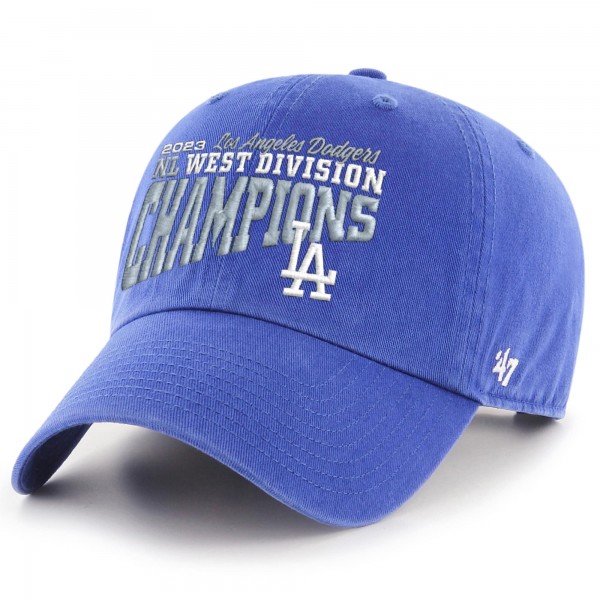 Бейсболка Los Angeles Dodgers 47 2023 NL West Division Champions Clean Up - Royal