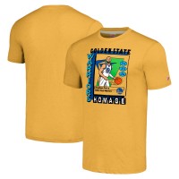 Футболка Stephen Curry Golden State Warriors Homage Unisex SkyBox Player Tri-Blend - Gold