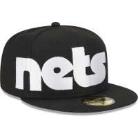 Бейсболка Brooklyn Nets New Era Black Checkerboard UV 59FIFTY