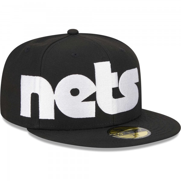 Бейсболка Brooklyn Nets New Era Black Checkerboard UV 59FIFTY