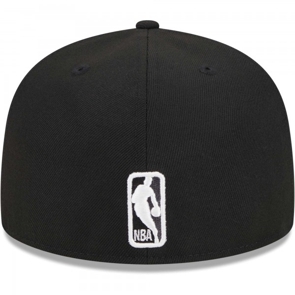 Бейсболка Brooklyn Nets New Era Black Checkerboard UV 59FIFTY
