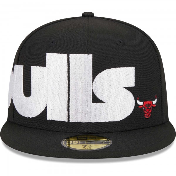 Бейсболка Chicago Bulls New Era Checkerboard UV 59FIFTY - Black