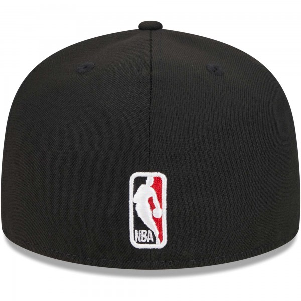 Бейсболка Chicago Bulls New Era Checkerboard UV 59FIFTY - Black