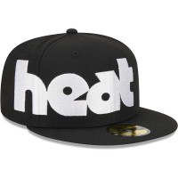 Бейсболка Miami Heat New Era Black Checkerboard UV 59FIFTY