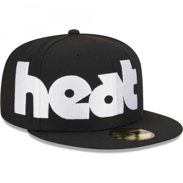 Бейсболка Miami Heat New Era Black Checkerboard UV 59FIFTY