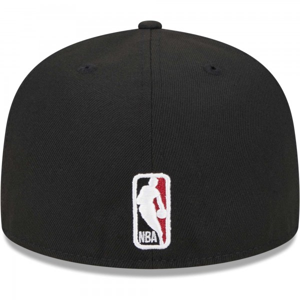 Бейсболка Miami Heat New Era Black Checkerboard UV 59FIFTY