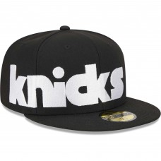 New York Knicks New Era Checkerboard UV 59FIFTY Fitted Hat - Black