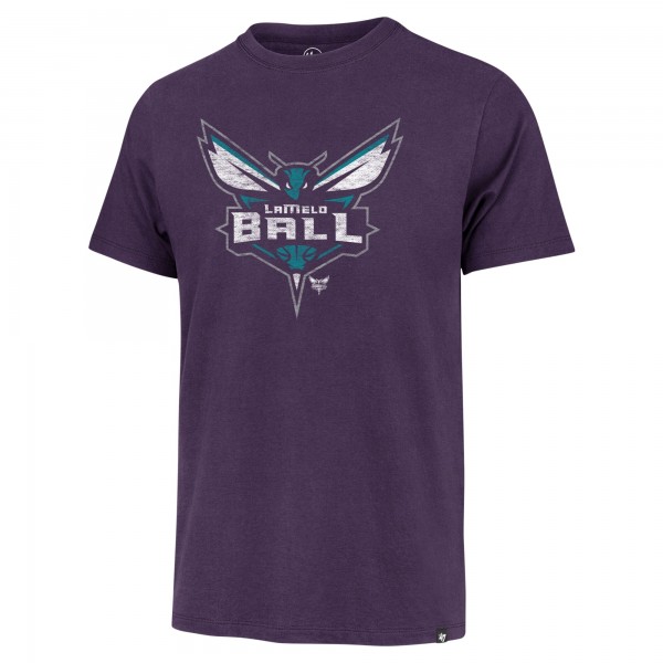 Футболка LaMelo Ball Charlotte Hornets 47 Player Logo Vintage - Purple