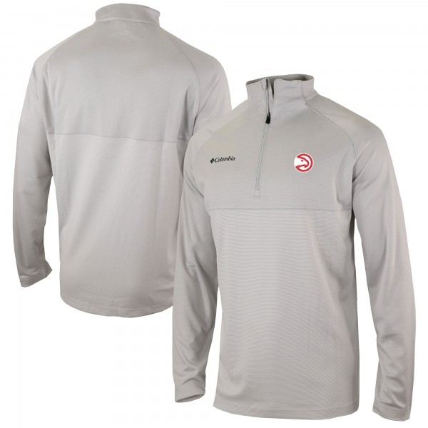 Кофта на короткой молнии Atlanta Hawks Columbia Omni-Wick Rockin It - Heather Gray