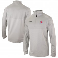 Кофта на короткой молнии Detroit Pistons Columbia Omni-Wick Rockin It - Heather Gray