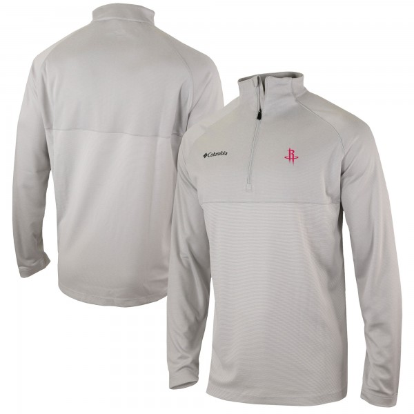 Кофта на короткой молнии Houston Rockets Columbia Omni-Wick Rockin It - Heather Gray