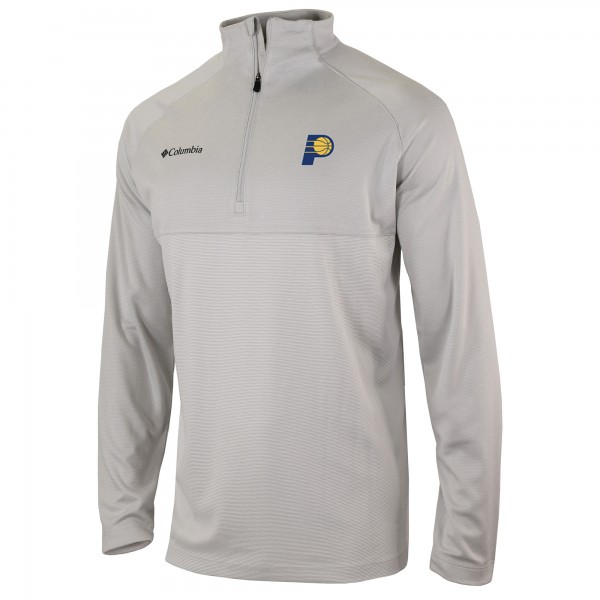 Кофта на короткой молнии Indiana Pacers Columbia Omni-Wick Rockin It - Heather Gray