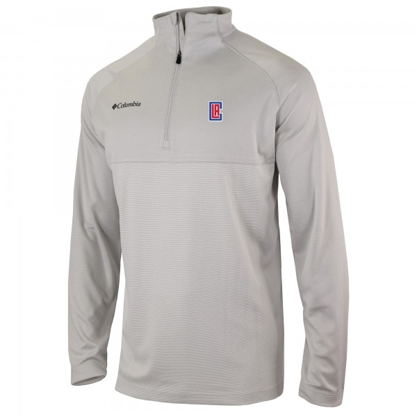 Кофта на короткой молнии LA Clippers Columbia Omni-Wick Rockin It - Heather Gray