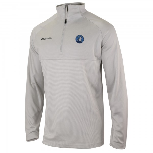 Кофта на короткой молнии Minnesota Timberwolves Columbia Omni-Wick Rockin It - Heather Gray