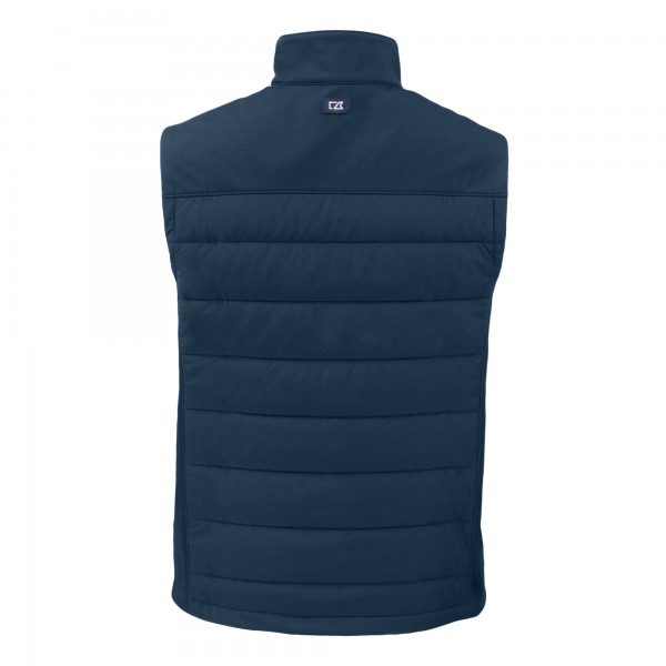 Los Angeles Dodgers Cutter & Buck Navy Stars & Stripes Evoke Hybrid Eco Softshell Recycled Full-Zip Vest