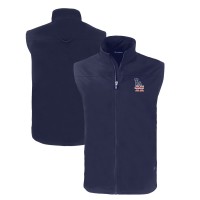 Los Angeles Dodgers Cutter & Buck Navy Stars & Stripes Charter Eco Recycled Full-Zip Vest