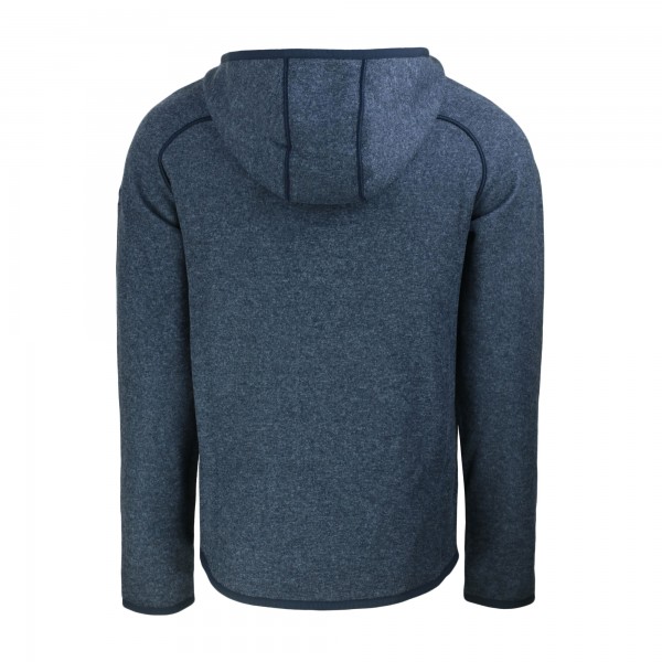 Los Angeles Dodgers Cutter & Buck Heather Navy Stars & Stripes Mainsail Sweater-Knit Full-Zip Hoodie