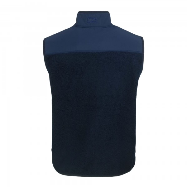 Los Angeles Dodgers Cutter & Buck Navy Stars & Stripes Cascade Eco Sherpa Fleece Full-Zip Vest