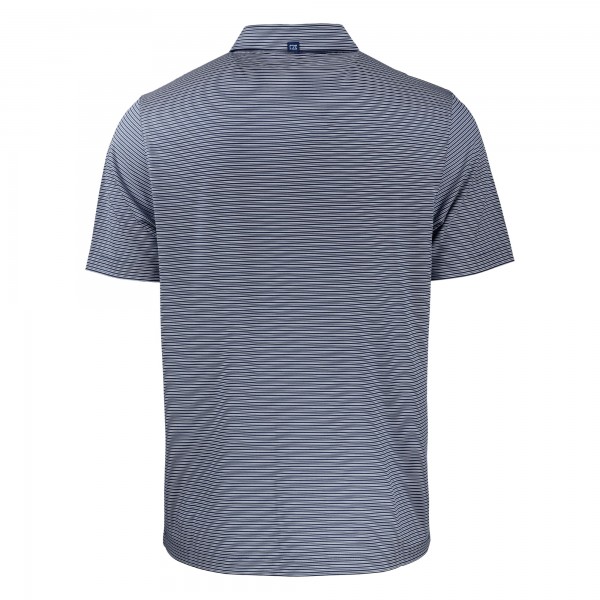 New York Yankees Cutter & Buck Navy/White Stars & Stripes Forge Eco Double Stripe Stretch Recycled Polo