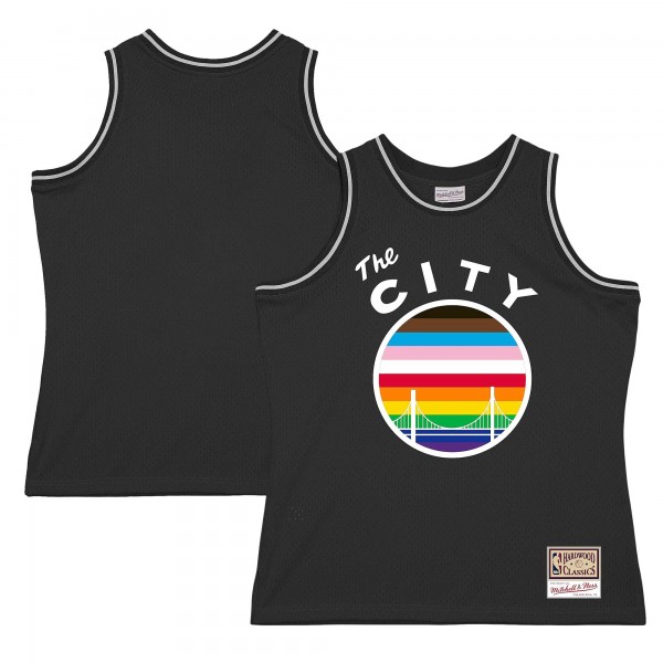 Игровая джерси Golden State Warriors Mitchell & Ness Hardwood Classic Pride - Black