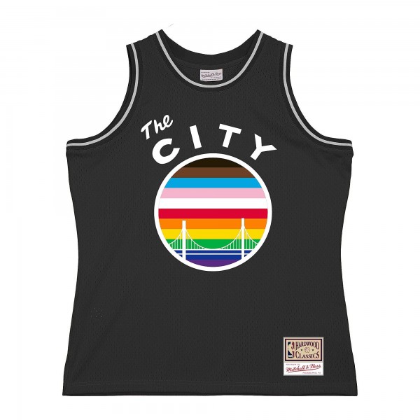 Игровая джерси Golden State Warriors Mitchell & Ness Hardwood Classic Pride - Black
